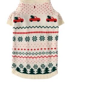 Festive Dog Sweater - Red and Green